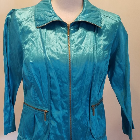BLUE  JACKET Metallic petite 6 Ruby Rd - Picture 6 of 9